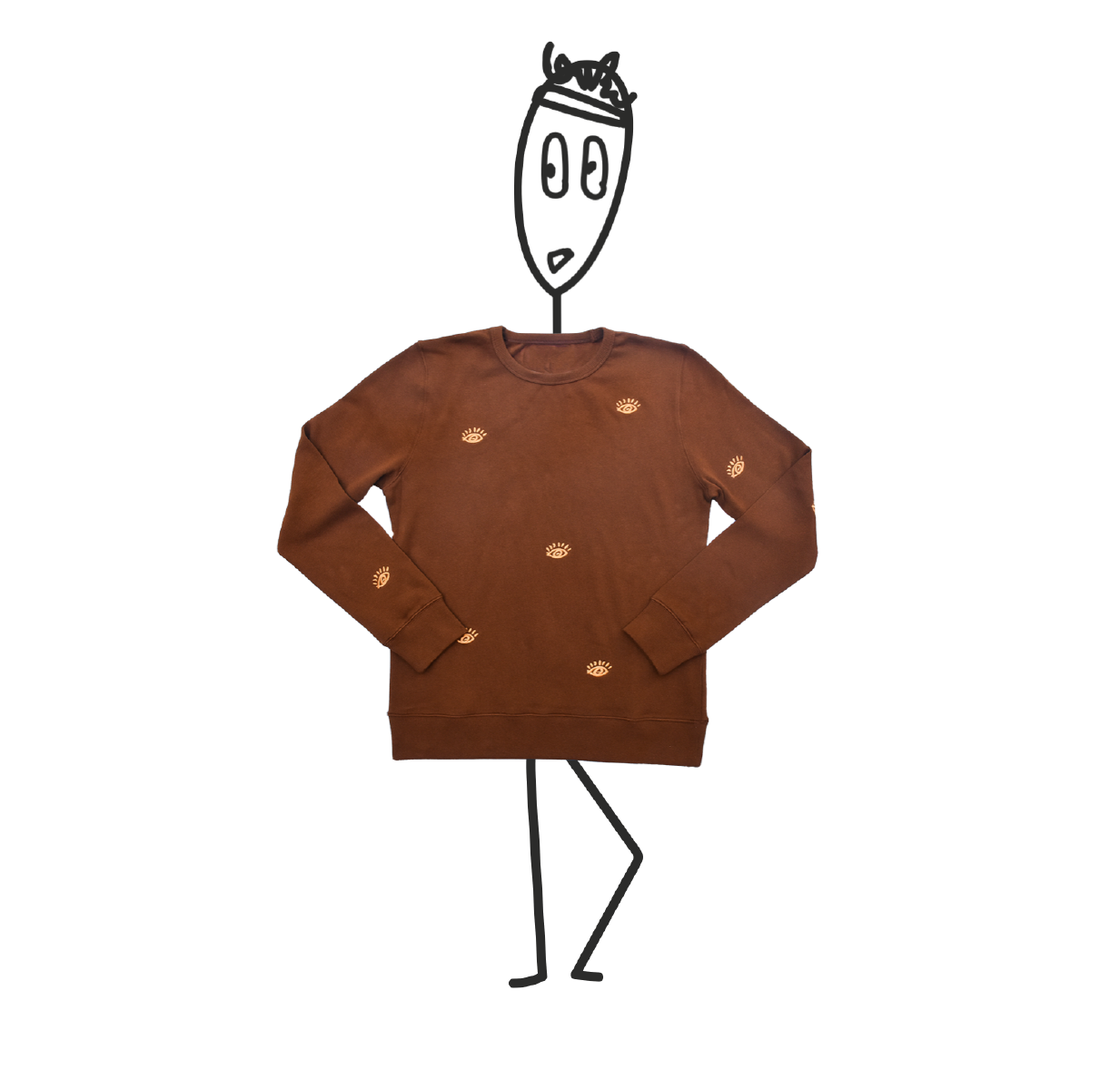 Eye Sweater Terracotta Brown